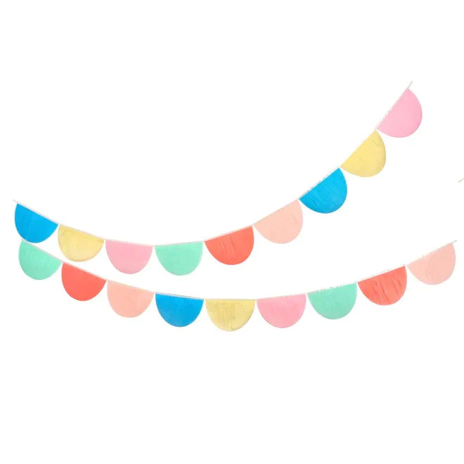 Rainbow Tissue Paper Scallop Garlands