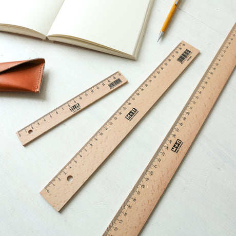 M + R Wooden Ruler -  17, 30, 50 cm