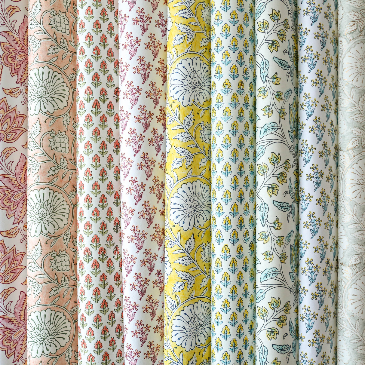 Hand Block Printed Wrap - Primrose Breeze